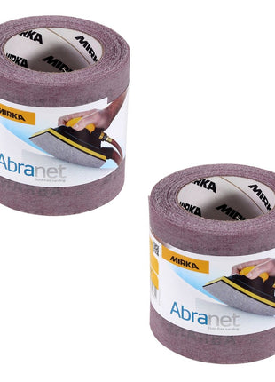 Mirka ABRANET 2x rollo de papel de lija 115mm x 10m P400 rollo de lija Velcro (2x 545BY001413R)