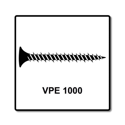 SPAX GIX-A Schnellbauschrauben magaziniert 3,9x45mm Phosphatiert 1000 Stück ( 1091170390456 ) Vollgewinde, Trompetenkopf, Kreuzschlitz H2, Nadelspitze