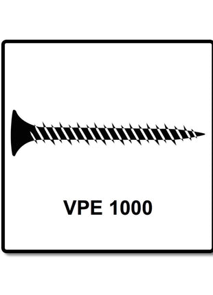 SPAX GIX-C Schnellbauschraube für Gipsfaser magaziniert 3,9x30mm Phosphatiert 1000 Stück ( 1791170390306 ) Vollgewinde, Spitzer Fräskopf, Kreuzschlitz H2, Nadelspitze