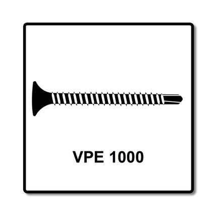 SPAX GIX-D Schnellbauschrauben 3,5x35mm Bohrspitze Phosphatiert 1000 Stück ( 1991170350356 ) Vollgewinde Trompetenkopf Kreuzschlitz H2