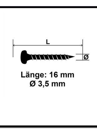 Fischer Power-Fast II FPF II Spanplattenschraube 3,5x16 mm 200 Stück ( 670099 ) Pan Head mit Torx Vollgewinde galvanisch verzinkt, blau passiviert