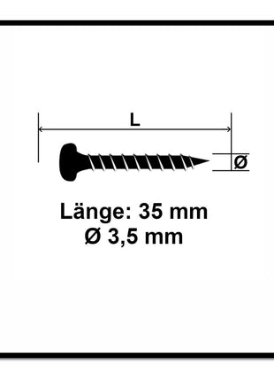 Fischer Power-Fast II FPF II Spanplattenschraube 4,0x15 mm 200 Stück ( 670233 ) Pan Head mit Torx Vollgewinde galvanisch verzinkt, blau passiviert