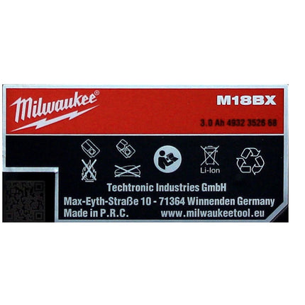 Milwaukee Akku Starter 18V Set mit 2x M18 BX B3 Akku 3,0Ah ( 2x 4932352668 )