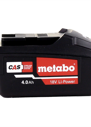 Metabo Basis Set 1x Li-Power Akkupack 18 V 4,0 Ah CAS Li-Ion Akku ( 625591000 ) + Ladegerät ASC 55 ( 627044000 )