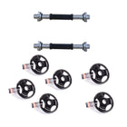 Kurzhantelstangen Set 2 Stück 35cm 2,5 kg + 6x Hantelscheiben Guss Eisen 1,25 kg