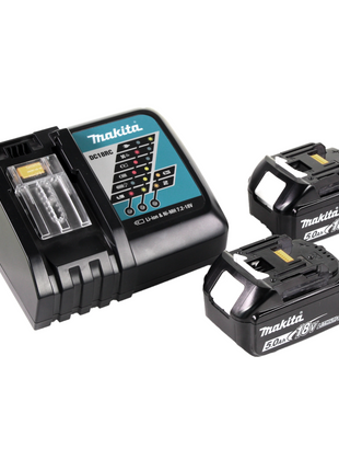 Makita DTL 061 RTJ Meuleuse à chocs angulaire sans fil 18V 1/4" 60Nm + 2x Batterie 5.0Ah + Chargeur + Makpac