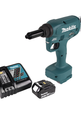 Makita DRV 250 RF1 Akku Blindnietsetzgerät 18V 20kN Brushless + 1x Akku 3,0Ah + Ladegerät