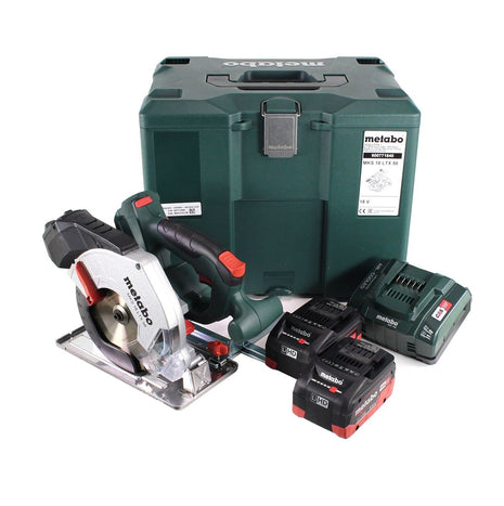 Metabo MKS 18 LTX 58 Akku Metall Handkreissäge 18V 165 mm ( 600771840 ) + 2x Akku 5,5Ah + Ladegerät + MetaLoc