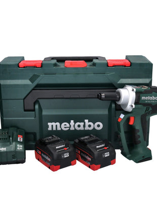 Metabo NP 18 LTX BL 5.0 Riveteuse sans fil 10 kN 18V  + 2x Batteries 5,5 Ah + Chargeur + Coffert MetaBOX