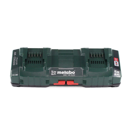 Podstawowy zestaw Metabo z 2x akumulatorem Li-Power 5,2Ah + podwójną ładowarką ASC 145 DUO