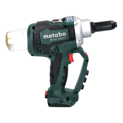 GRATIS 3 Jahre Full Service Rundum Schutz Metabo NP 18 LTX BL 5.0 Akku Blindnietpistole 18 V 10 kN Brushless ( 619002840 ) + metaBOX - ohne Akku, ohne Ladegerät