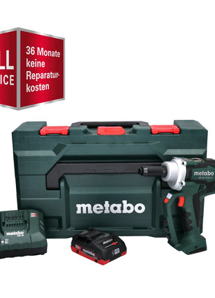 GRATIS 3 Jahre Full Service Rundum Schutz Metabo NP 18 LTX BL 5.0 Akku Blindnietpistole 18 V 10 kN Brushless + 1x Akku 4,0 Ah + Ladegerät + metaBOX