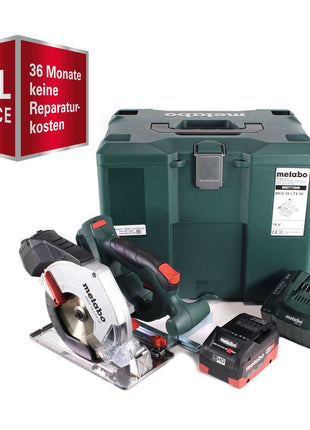 GRATIS 3 Jahre Full Service Rundum Schutz Metabo MKS 18 LTX 58 Akku Metall Handkreissäge 18V 165 mm + 1x Akku 5,5Ah + Ladegerät + MetaLoc