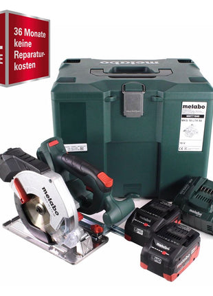 GRATIS 3 Jahre Full Service Rundum Schutz Metabo MKS 18 LTX 58 Akku Metall Handkreissäge 18V 165 mm + 2x Akku 5,5Ah + Ladegerät + MetaLoc