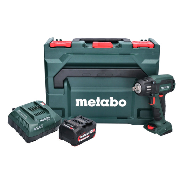 Metabo SSW 18 LTX 400 BL akumulatorowy klucz udarowy 18 V 400 Nm 1/2" bezszczotkowy + 1x akumulator 4,0 Ah + ładowarka + metaBOX