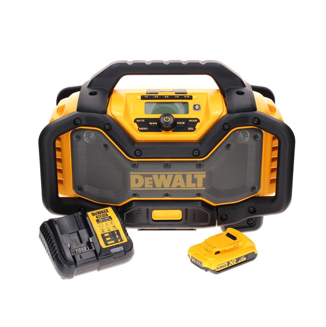 Bezprzewodowe radio DeWalt DCR 027 D1 DAB+ 10,8-18,0 V + 1x akumulator 2,0 Ah + ładowarka