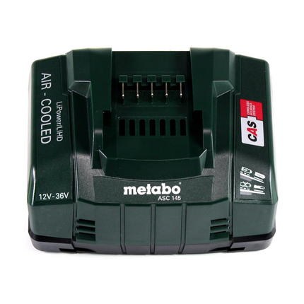 Akumulatorowa dmuchawa Metabo AG 18 18 V + 2x akumulator LiHD 4,0 Ah + ładowarka