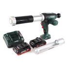 Pistola de cartuchos de batería Metabo KPA 18 LTX 400 18 V + 2 baterías LiHD 4,0 Ah + cargador