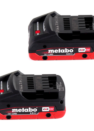 Pistola de cartuchos de batería Metabo KPA 18 LTX 400 18 V + 2 baterías LiHD 4,0 Ah + cargador