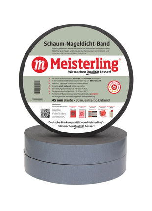 Meisterling Schaum Nageldicht Band 3 mm x 45 mm x 30 m ( 006040000040 )