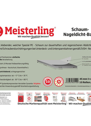 Meisterling Schaum Nageldicht Band 3 mm x 45 mm x 30 m ( 006040000040 )