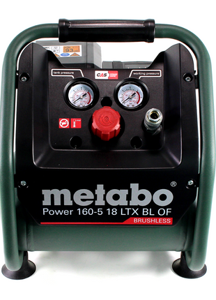 Compresor de batería Metabo Power 160-5 18 LTX BL OF 18 V 8,0 bar sin escobillas + 1x batería LiHD 4,0 Ah - sin cargador