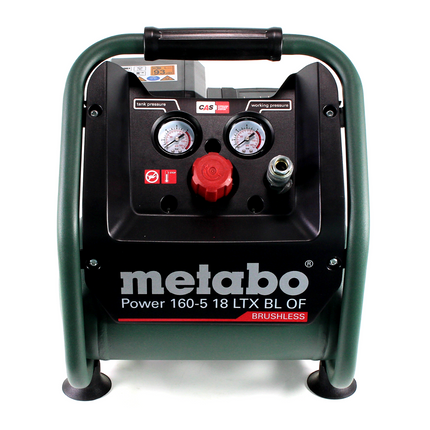 Metabo Power 160-5 18 LTX BL OF Kompresor akumulatorowy 18 V 8,0 bar bezszczotkowy + 1x akumulator LiHD 4,0 Ah - bez ładowarki