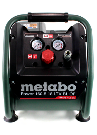 Kompresor akumulatorowy Metabo Power 160-5 18 LTX BL OF 18 V 8,0 bar bezszczotkowy + 1x akumulator LiHD 4,0 Ah + ładowarka