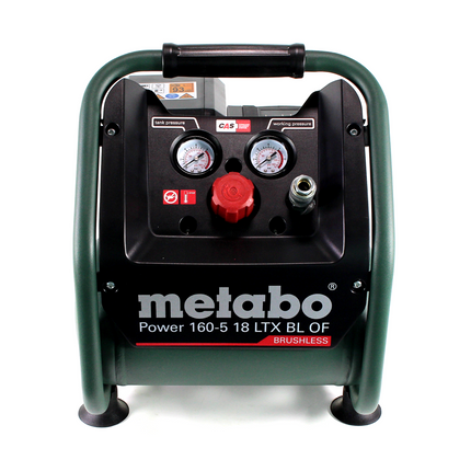 Kompresor akumulatorowy Metabo Power 160-5 18 LTX BL OF 18 V 8,0 bar bezszczotkowy + 1x akumulator LiHD 4,0 Ah + ładowarka