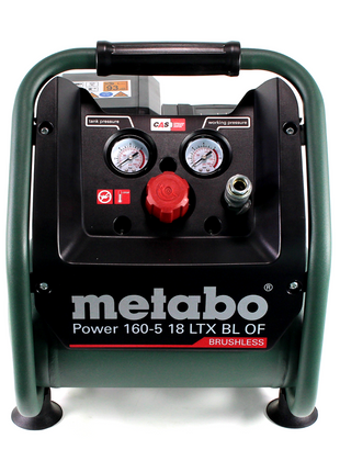 Metabo Power 160-5 18 LTX BL OF Kompresor akumulatorowy 18 V 8,0 bar bezszczotkowy + 1x akumulator LiHD 5,5 Ah - bez ładowarki