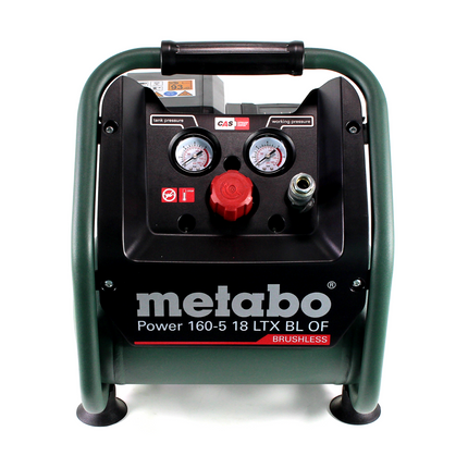 Metabo Power 160-5 18 LTX BL OF Kompresor akumulatorowy 18 V 8,0 bar bezszczotkowy + 1x akumulator LiHD 5,5 Ah - bez ładowarki