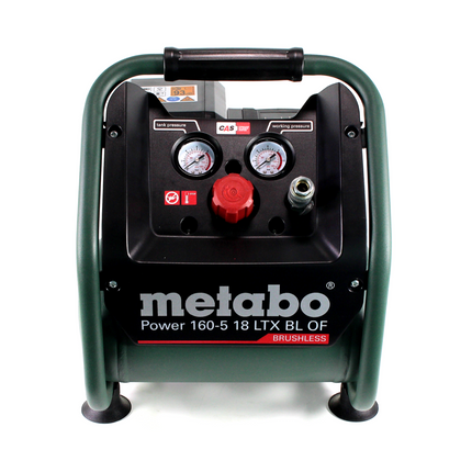 Kompresor akumulatorowy Metabo Power 160-5 18 LTX BL OF 18 V 8,0 bar bezszczotkowy + 2x akumulator LiHD 5,5 Ah + ładowarka