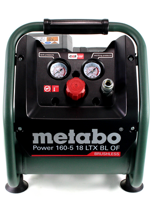 Metabo Power 160-5 18 LTX BL OF Akku Kompressor 18 V 8,0 bar Brushless + 1x LiHD Akkupack 8,0 Ah + Ladegerät