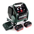Kompresor akumulatorowy Metabo Power 160-5 18 LTX BL OF 18 V 8,0 bar bezszczotkowy + 2x akumulator LiHD 8,0 Ah + ładowarka