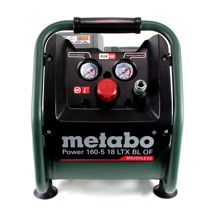 Kompresor akumulatorowy Metabo Power 160-5 18 LTX BL OF 18 V 8,0 bar bezszczotkowy + 2x akumulator LiHD 8,0 Ah + ładowarka