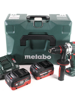 Metabo SB 18 LTX Impuls Akku Schlagbohrschrauber 18 V 110 Nm + 2x LiHD Akku 5,5 Ah + Ladegerät + MetaLoc