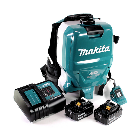 Makita DVC 265 SFXU Akku Rucksackstaubsauger 36 V (2x 18 V) Brushless + 2x Akku 3,0 Ah + Ladegerät - Toolbrothers