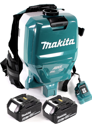 Makita DVC 265 MXU Akku Rucksackstaubsauger 36 V (2x 18 V) Brushless + 2x Akku 4,0 Ah - ohne Ladegerät - Toolbrothers