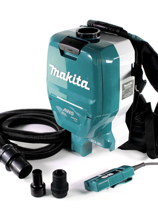 Makita DVC 265 MXU Akku Rucksackstaubsauger 36 V (2x 18 V) Brushless + 2x Akku 4,0 Ah - ohne Ladegerät - Toolbrothers