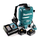 Makita DVC 265 RGXU Akku Rucksackstaubsauger 36 V (2x 18 V) Brushless + 2x Akku 6,0 Ah + Ladegerät - Toolbrothers