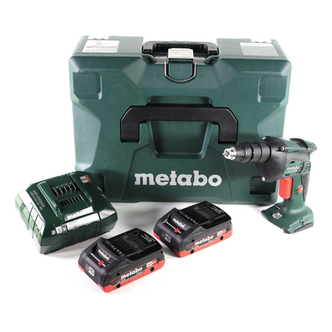 Metabo SE 18 LTX 4000 Akku Trockenbauschrauber 18 V 7 Nm 1/4" + 2x LiHD Akku 4,0 Ah + Ladegerät + MetaLoc