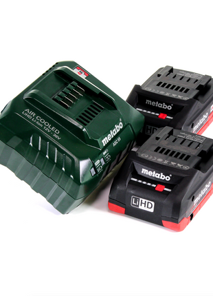 Lime à bande de batterie Metabo BF 18 LTX 90 18 V 90 mm + 2x batterie LiHD 4,0 Ah + chargeur