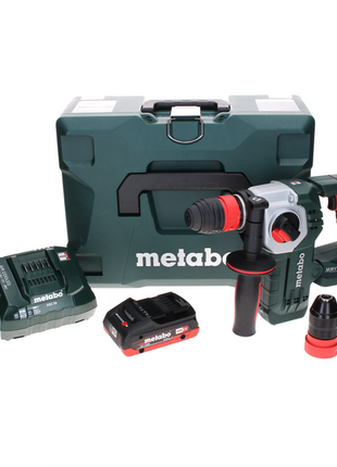 Metabo KHA 18 LTX BL 24 Quick martillo combinado con batería 18 V 2,2 J SDS-plus sin escobillas + 1x batería LiHD 4,0 Ah + cargador + MetaLoc