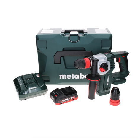 Metabo KHA 18 LTX BL 24 Quick Akku Kombihammer 18 V 2,2 J SDS-plus Brushless + 1x LiHD Akku 4,0 Ah + Ladegerät + MetaLoc