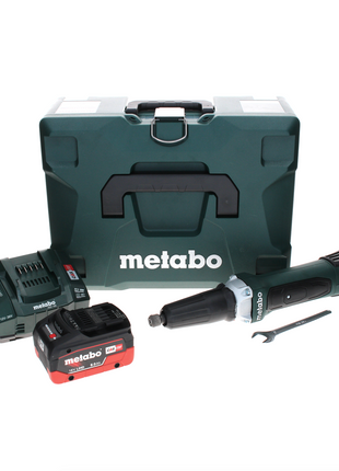 Metabo GA 18 LTX Akku Geradschleifer 18 V + 1x LiHD Akku 8,0 Ah + Ladegerät + MetaLoc