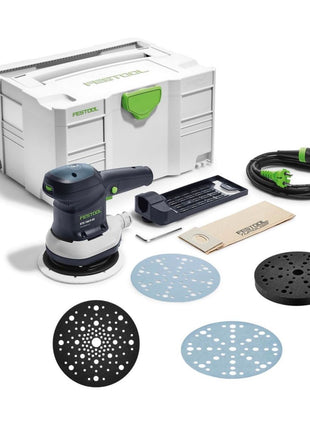 Festool ETS 150/5 EQ-Plus Exzenterschleifer 310 W 150 mm + 250x Schleifscheibe + 2x Protection Pad + Interface Pad + systainer - Toolbrothers