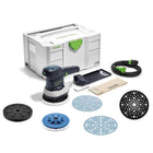 Festool ETS 150/5 EQ-Plus Exzenterschleifer 310 W 150 mm + 150x Schleifscheibe + 2x Protection Pad + Schleifteller+ Interface Pad + systainer - Toolbrothers