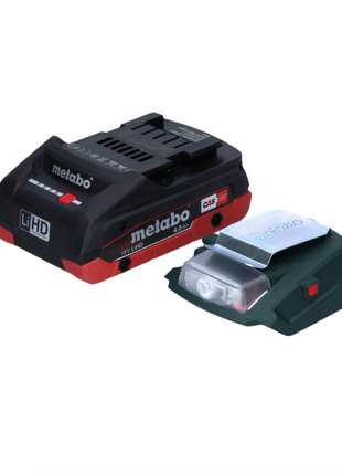 Metabo PA 14.4-18 LED-USB Akku Power Adapter Basis Set mit 1x LiHD Akku 4,0 Ah - ohne Ladegerät