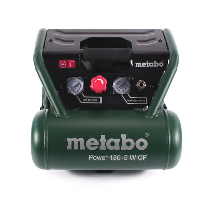 Sprężarka Metabo Power 180-5 W OF 8 bar 1,1 kW + wąż spiralny 7,5 m + pistolet do przedmuchiwania + pompka do opon