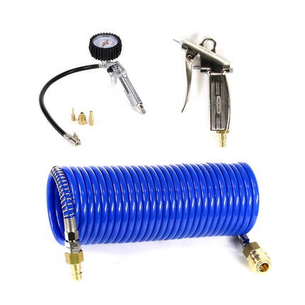 Sprężarka Metabo Power 180-5 W OF 8 bar 1,1 kW + wąż spiralny 7,5 m + pistolet do przedmuchiwania + pompka do opon